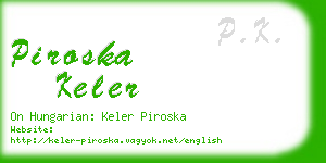 piroska keler business card
